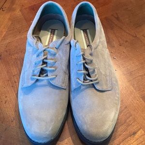 Hush Puppies Nubuck Suede Oxfords Men's 10 Lace-Ups Tan Leather